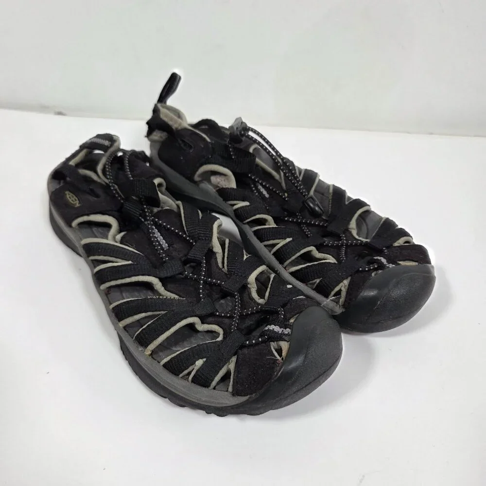 Keen NP H2 Hiking Shoes Water Sandals Kids Outdoor Black Size 8 Youth Closed Toe